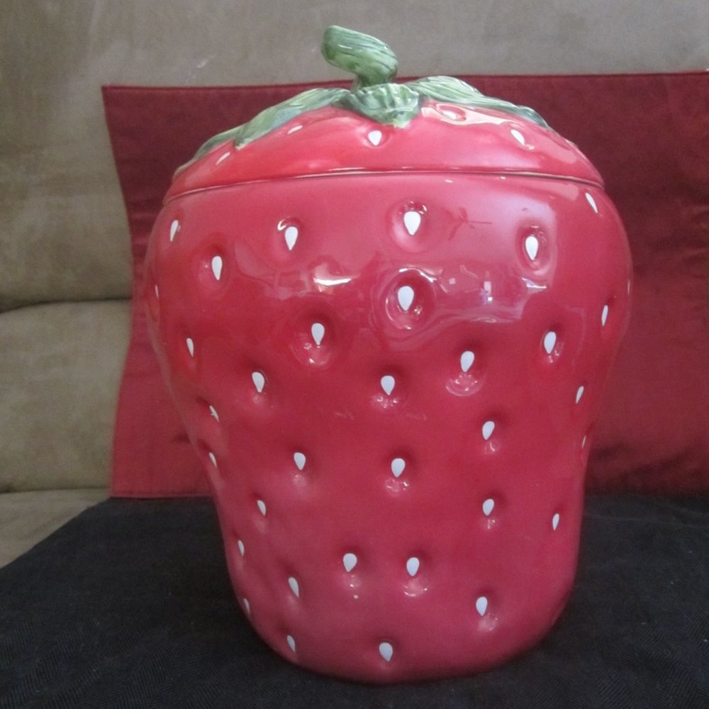 Vintage Strawberry Cookie Jar